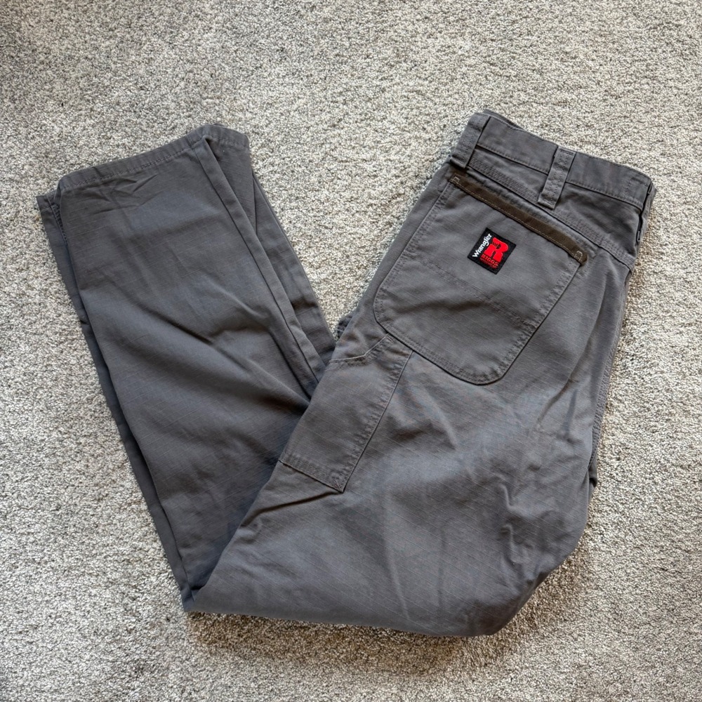 Wrangler RIGGS Workwear Gray Ripstop Ranger Carpenter Pants 36x34 103W020ST